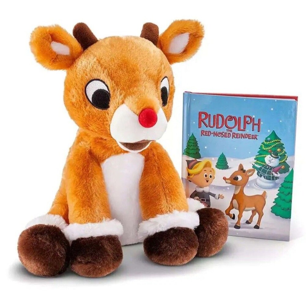 Kohl's Cares Rudolph Reindeer 12" Plush & 5"x 7" Book Rudolph The Red Nose NWT